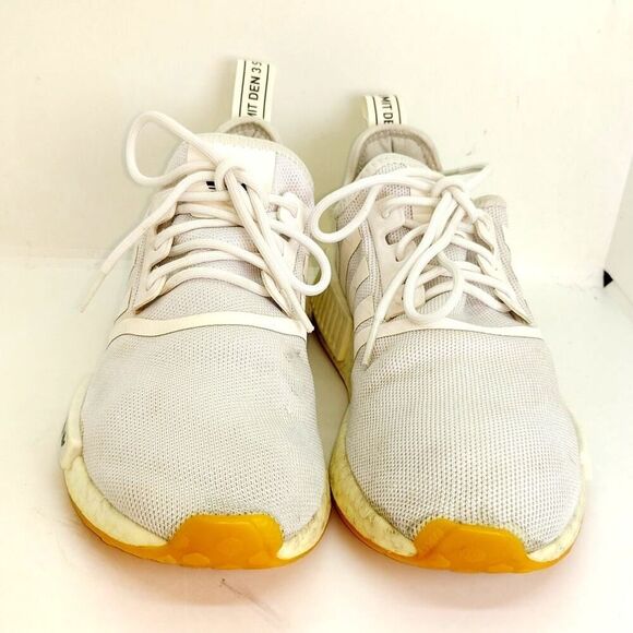 Adidas NMD Ultraboost Gray & White Sneakers - Men's Size 7.5 - Picture 2 of 6